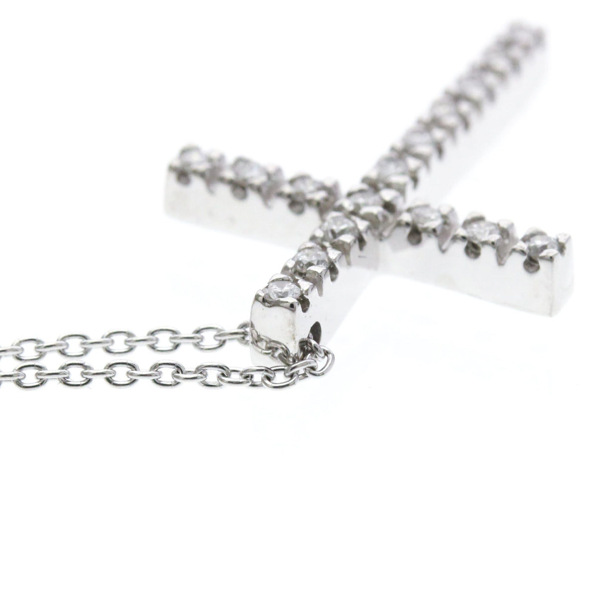 Star Jewelry Diamond Cross · 18K White Gold