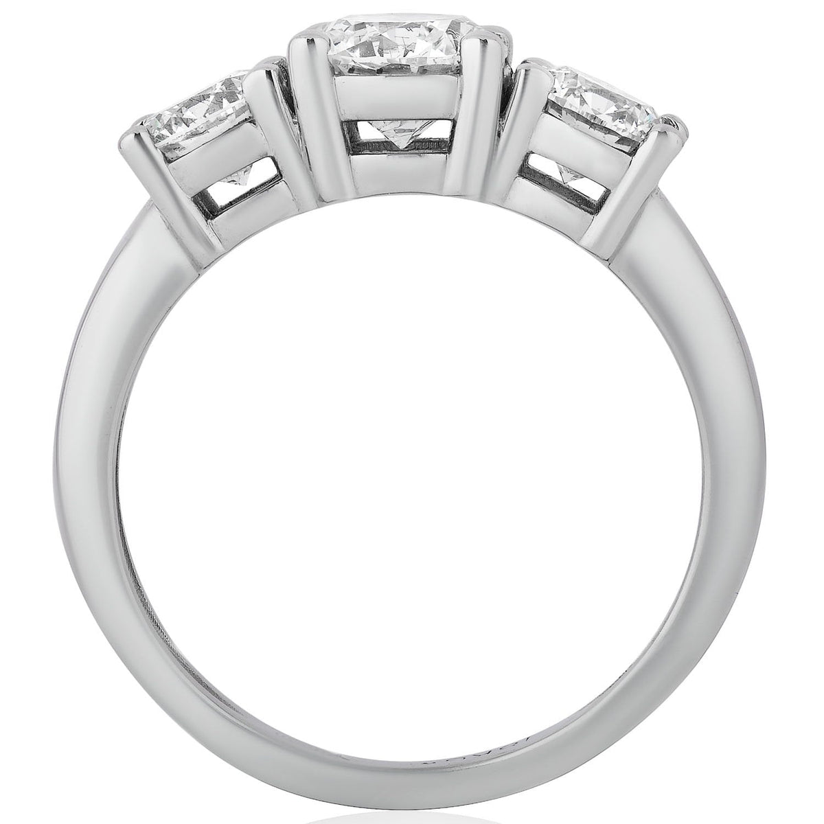 2 CTW AGI Certified Lab Grown Diamond (G-VS) Three Stone Engagement Ring in Choice of 14K Yellow or 14k White Gold