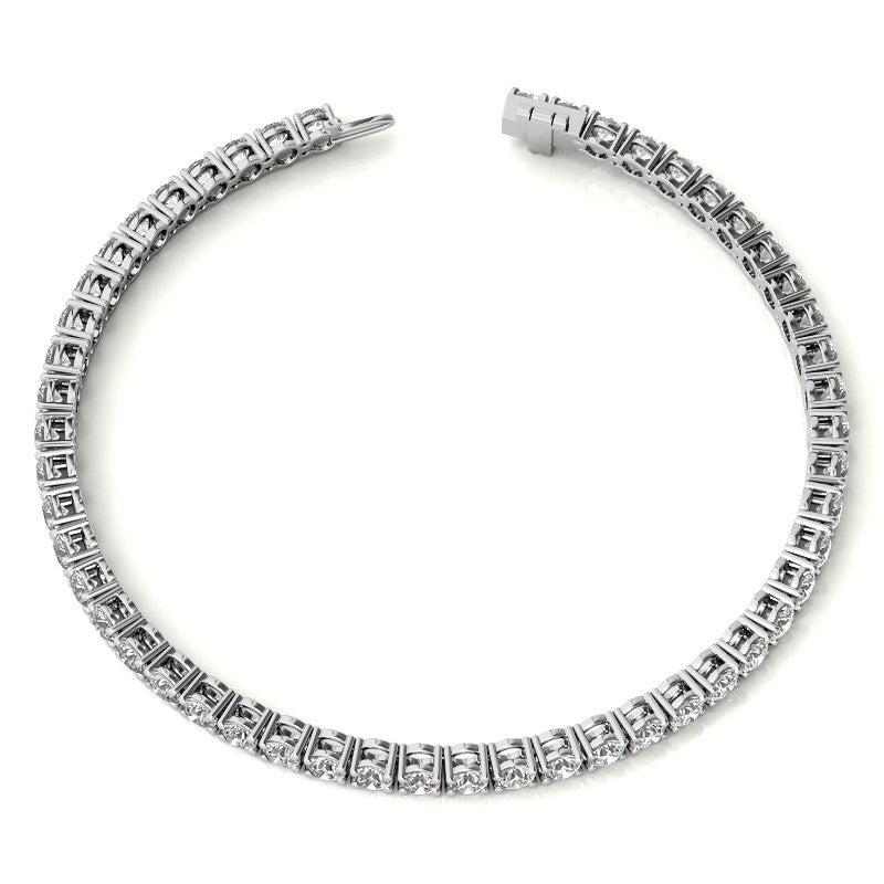 8.5 CTW Lab Grown Diamond Tennis Bracelet in 14kt White/Yellow Gold (G/VS) AGI Certified