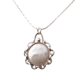 Freshwater Coin Pearl  925 Sterling Silver  Handmade Necklace Women's Gift Anniversary Valentine's Day Mother's Day
