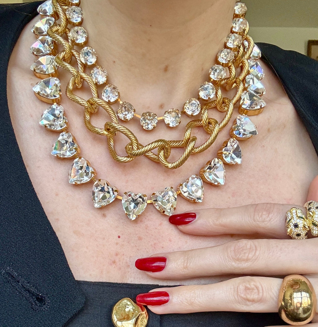 Grace Diamond Crystal Heart Necklace