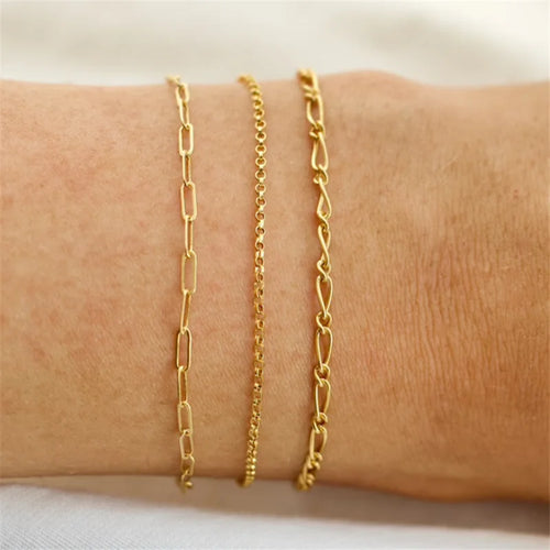 14K Gold Filled Chain Bracelet Handmade Jewelry Boho Charms Bracelets Vintage Anklets for Women Bridesmaid Gift Jewelry