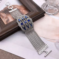 Wide Bracelets Blue Green Crystal Stones Multi Chains Bracelet For Women Party Wedding Jewelry