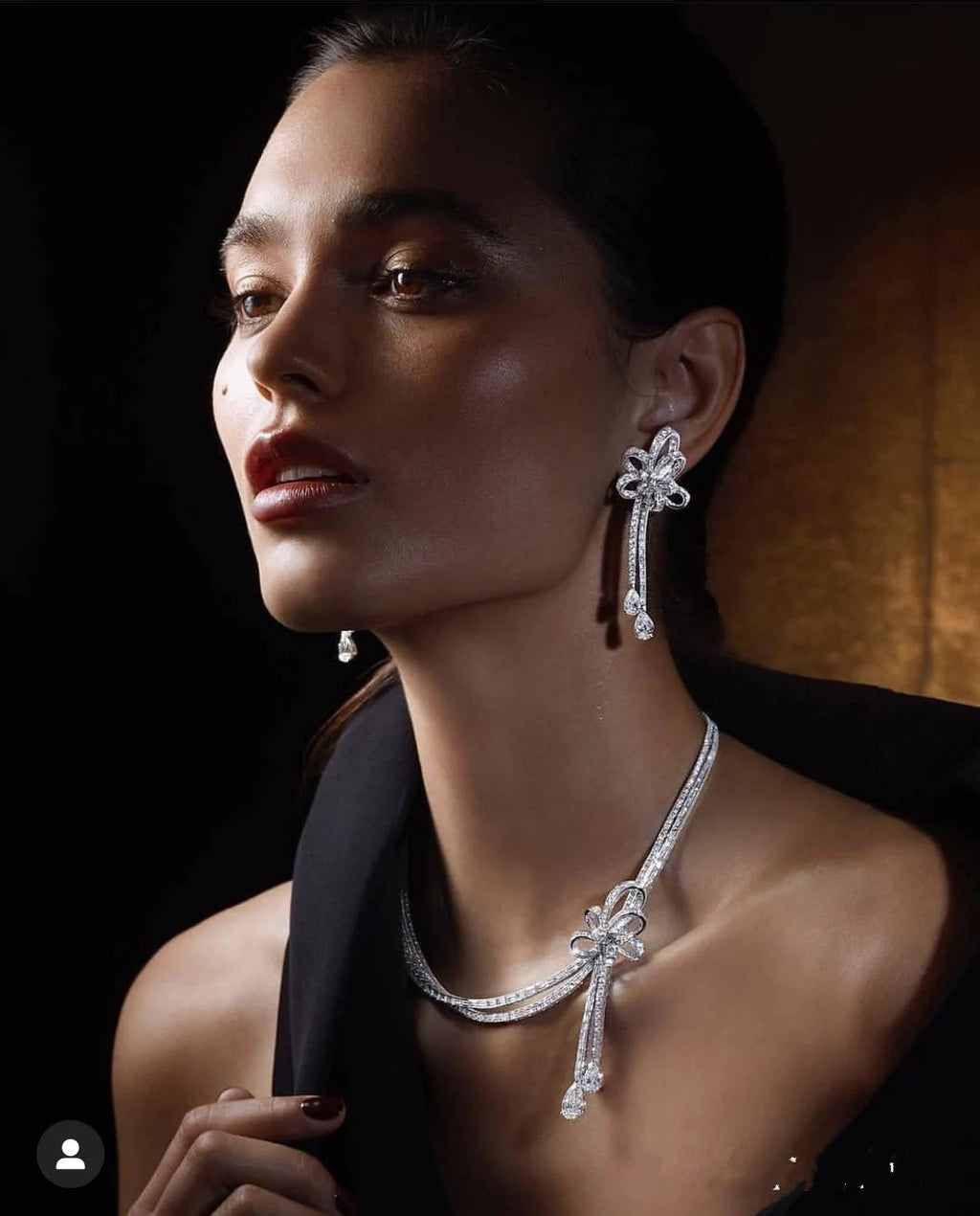 Janekelly 2pcs Bridal Zirconia Full Jewelry Sets For Women Party, Luxury Dubai Nigeria CZ Crystal Wedding necklace sets