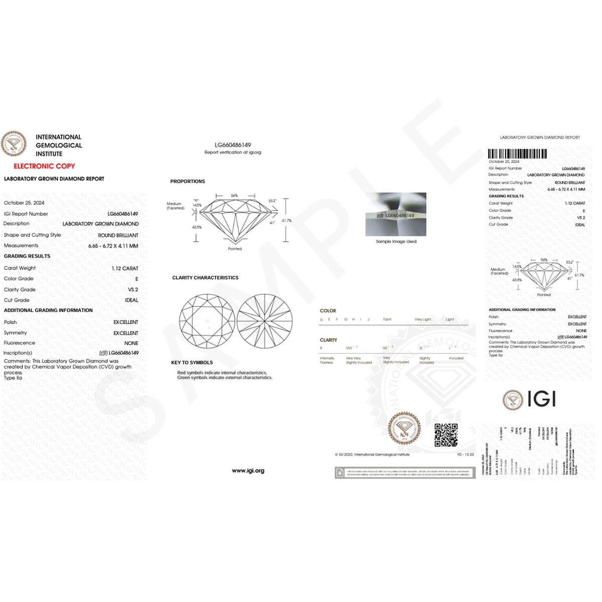 1 Carat IGI Certified Lab Grown Diamond Halo Engagement Ring