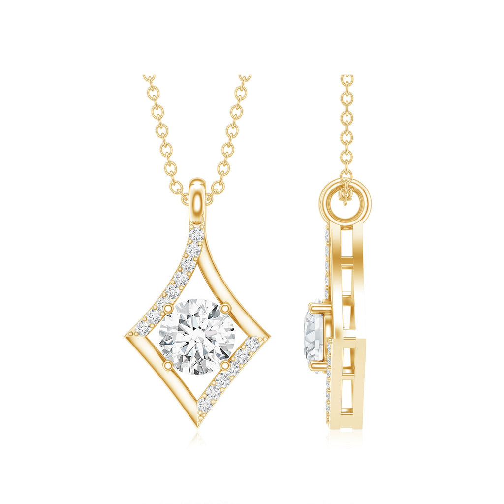Certified Lab Grown Diamond Geometric Pendant Necklace