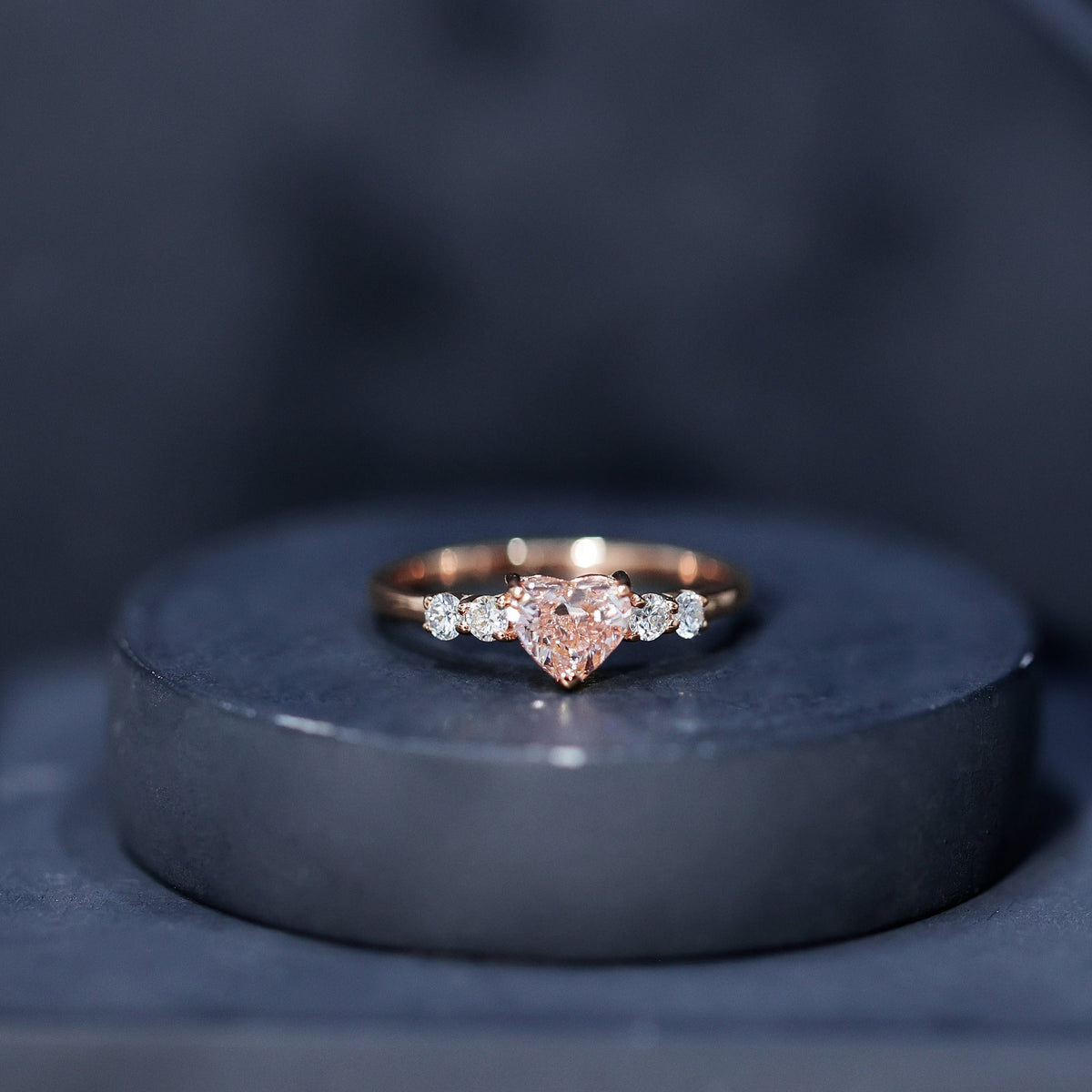 1 Carat Pink Heart Lab-Grown Diamond Promise Ring