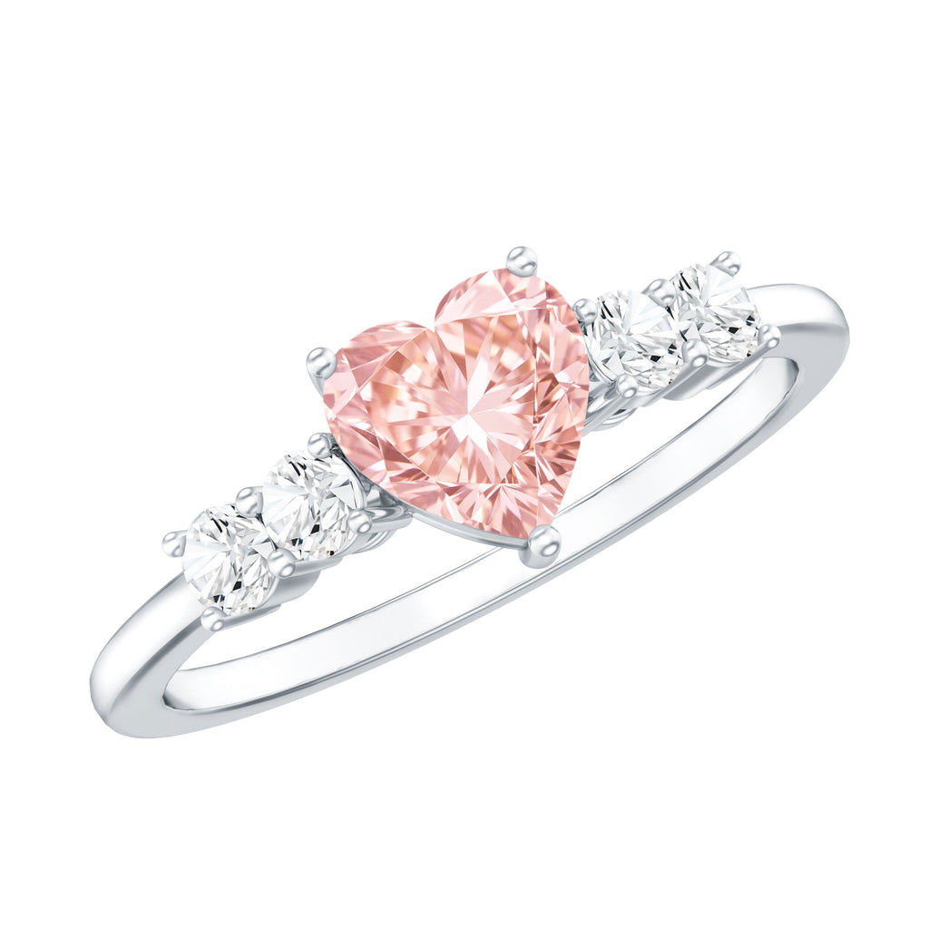 1 Carat Pink Heart Lab-Grown Diamond Promise Ring