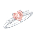1 Carat Pink Heart Lab-Grown Diamond Promise Ring