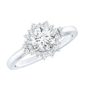 1 Carat IGI Certified Lab Grown Diamond Halo Engagement Ring