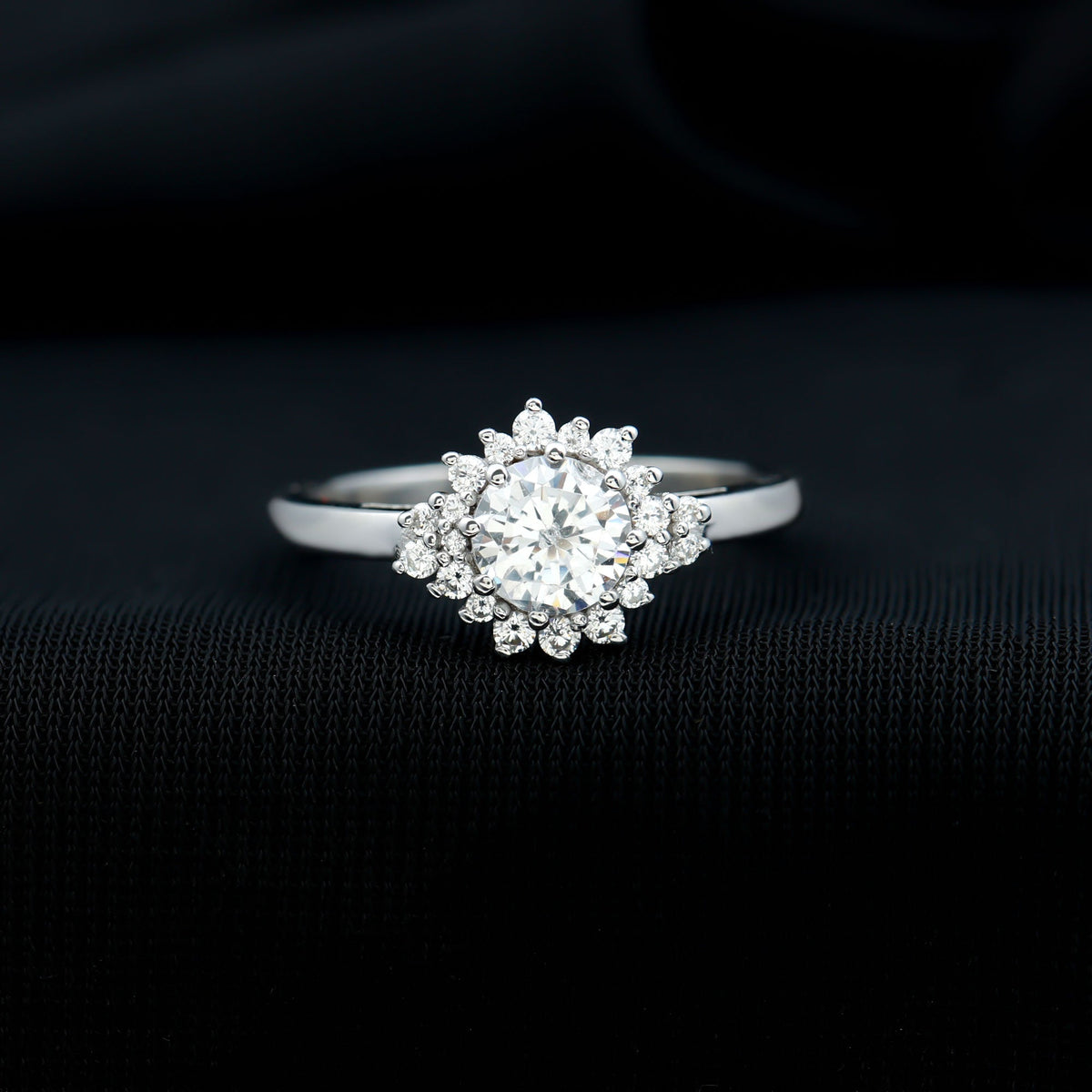 1 Carat IGI Certified Lab Grown Diamond Halo Engagement Ring