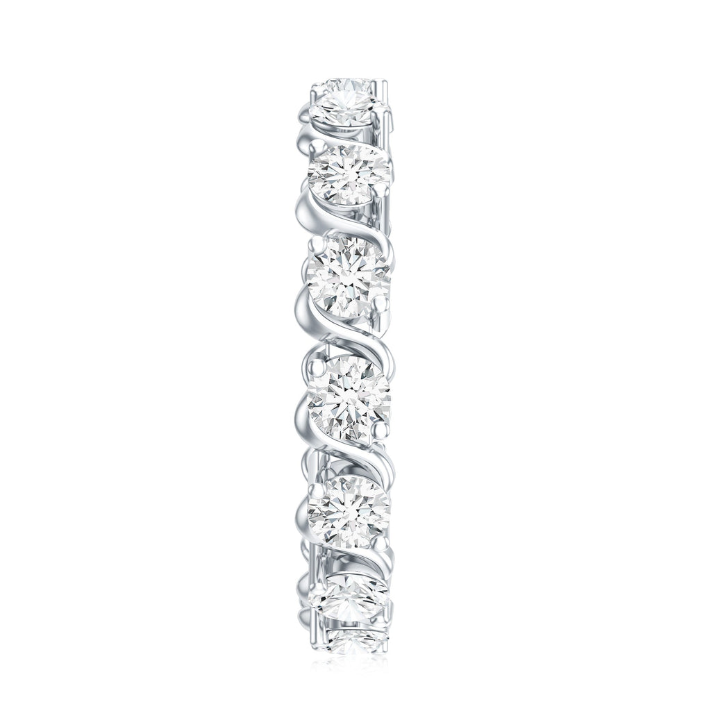 Round Lab-Grown Diamond Eternity Wedding Band