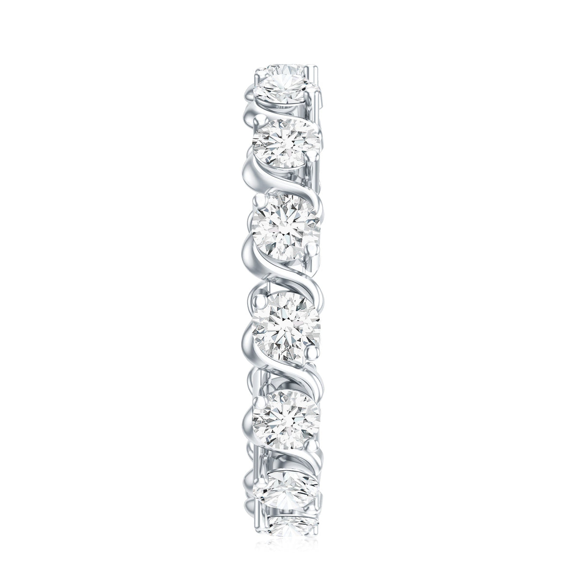 Round Lab-Grown Diamond Eternity Wedding Band