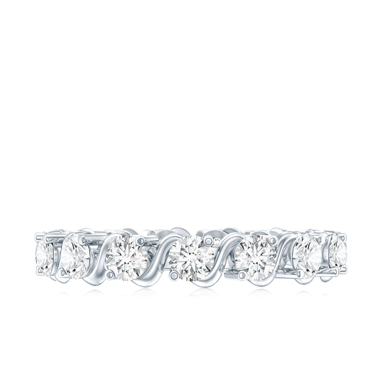 Round Lab-Grown Diamond Eternity Wedding Band