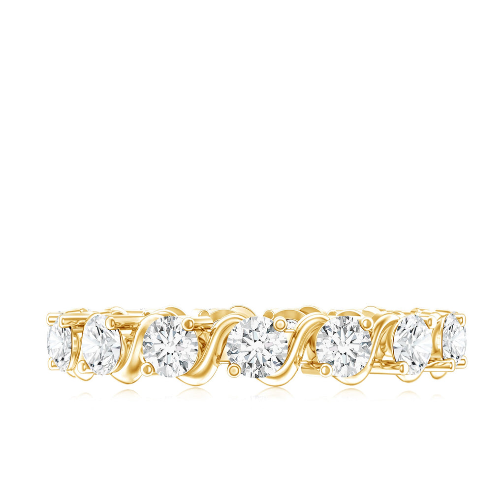 Round Lab-Grown Diamond Eternity Wedding Band