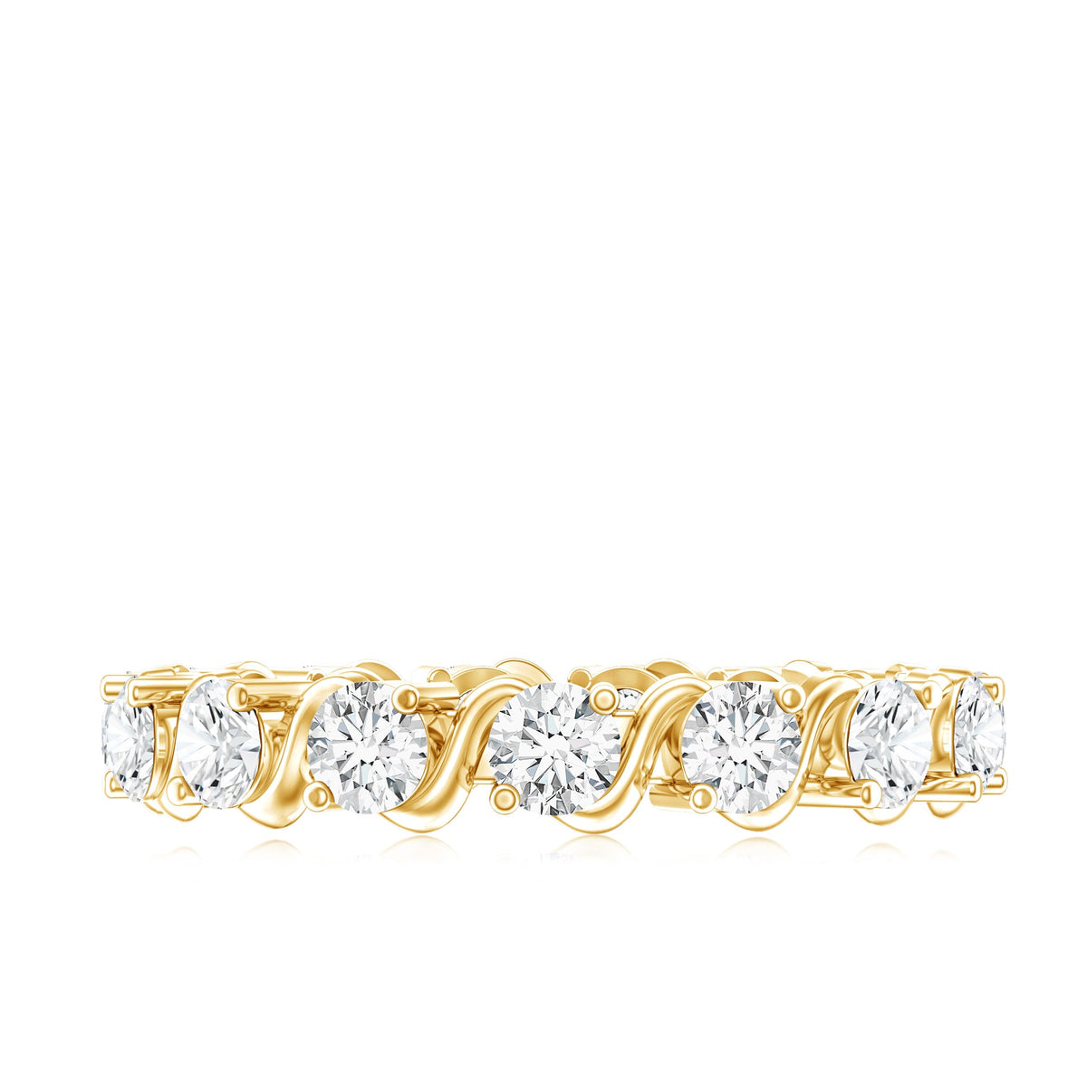 Round Lab-Grown Diamond Eternity Wedding Band