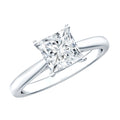 Solitaire 2 Carat Princess Cut Lab Grown Diamond Engagement Ring with IGI Certificate
