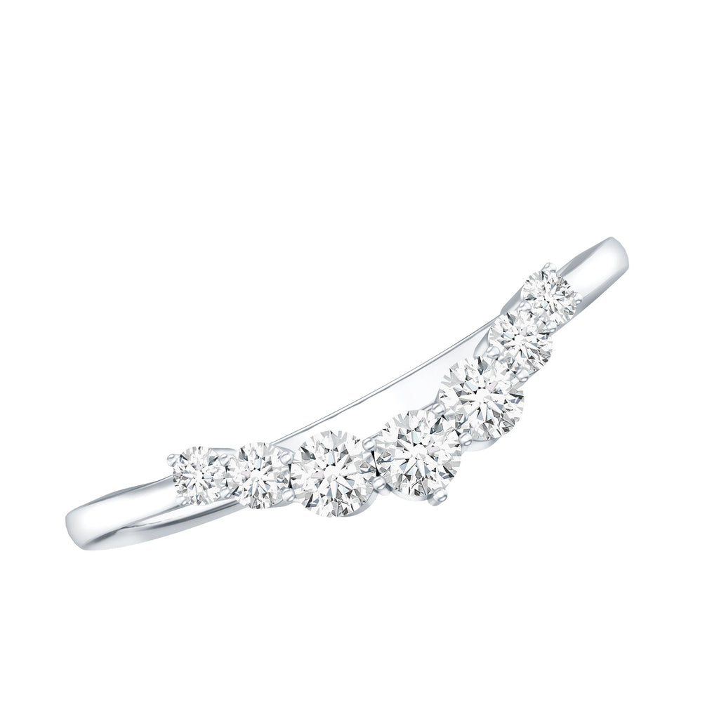 Lab-Grown Diamond Chevron Wedding Band Enhancer