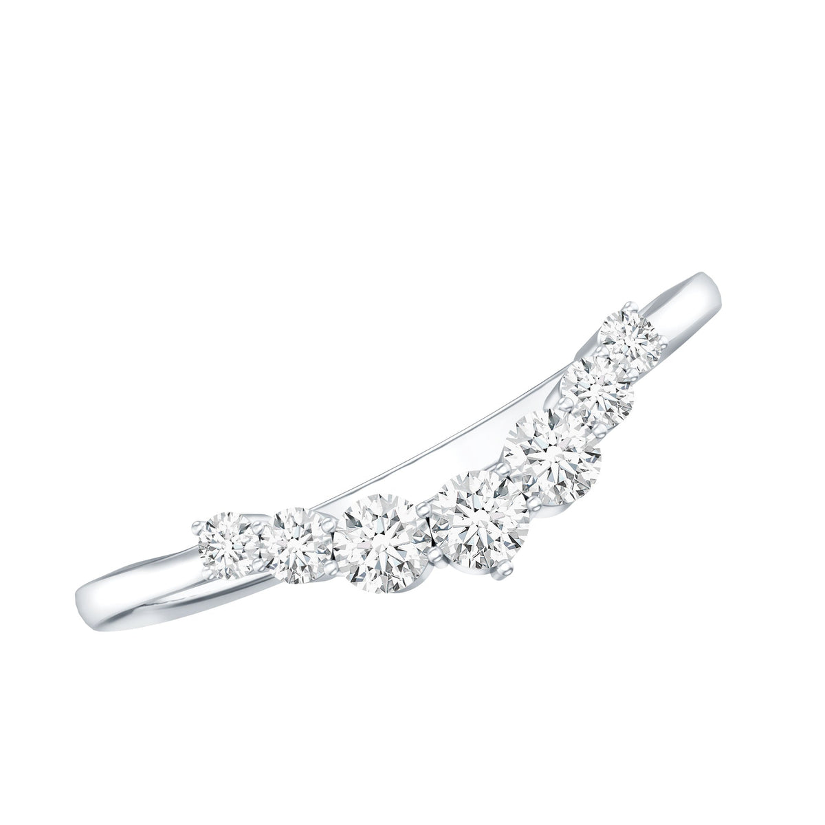 Lab-Grown Diamond Chevron Wedding Band Enhancer