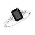 Emerald-Cut Lab-Grown Black Diamond Engagement Ring