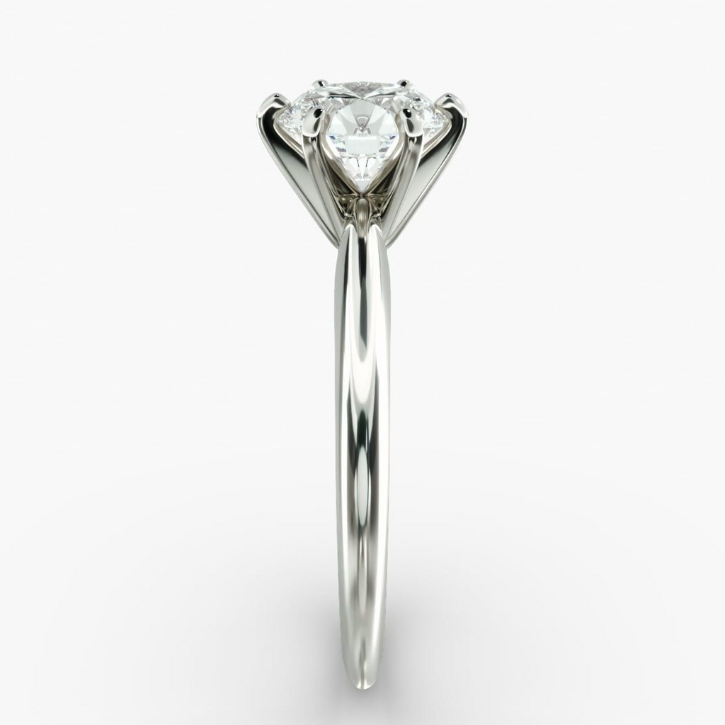 AGI Certified 3 CTW Lab Grown Diamond Solitaire Engagement Ring – G-VS Clarity, 14K White Gold