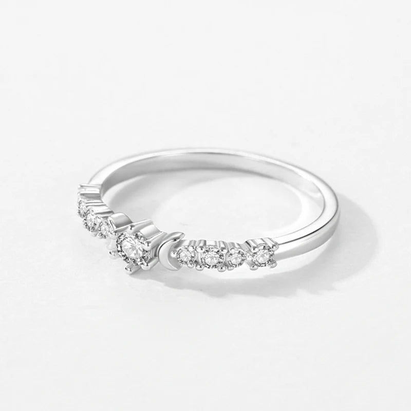 Ailmay Real 925 Sterling Silver Shining Elegant Crown Zirconia Wedding Finger Rings For Women Engagement Statement Jewelry Gift