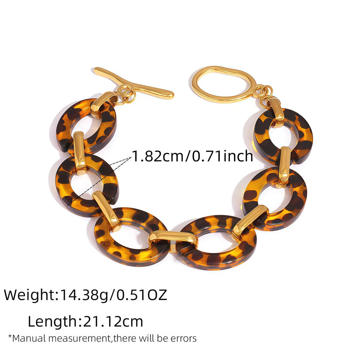 Asymmetric Resin Bracelet For Women Minimalist 18K Gold Plated Stainless Steel Bracelet Waterproof Simple Fashion Jewelry Gift