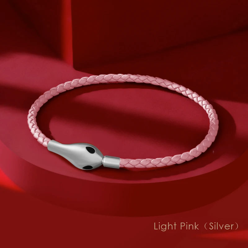 Classic Design Luxury Snakehead Bangles for Women Fashion Jewelry Genuine Braided Leather Bracelets Party Gifts Wholesale