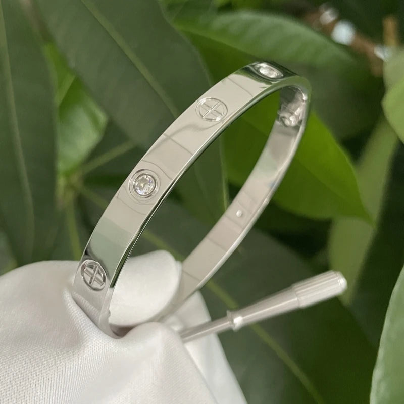 Luxury Brand Jewelry Fashion Stainless Steel Charm Luxury Jewelry LOVE Bangle SCREW Cartierred Bracelets