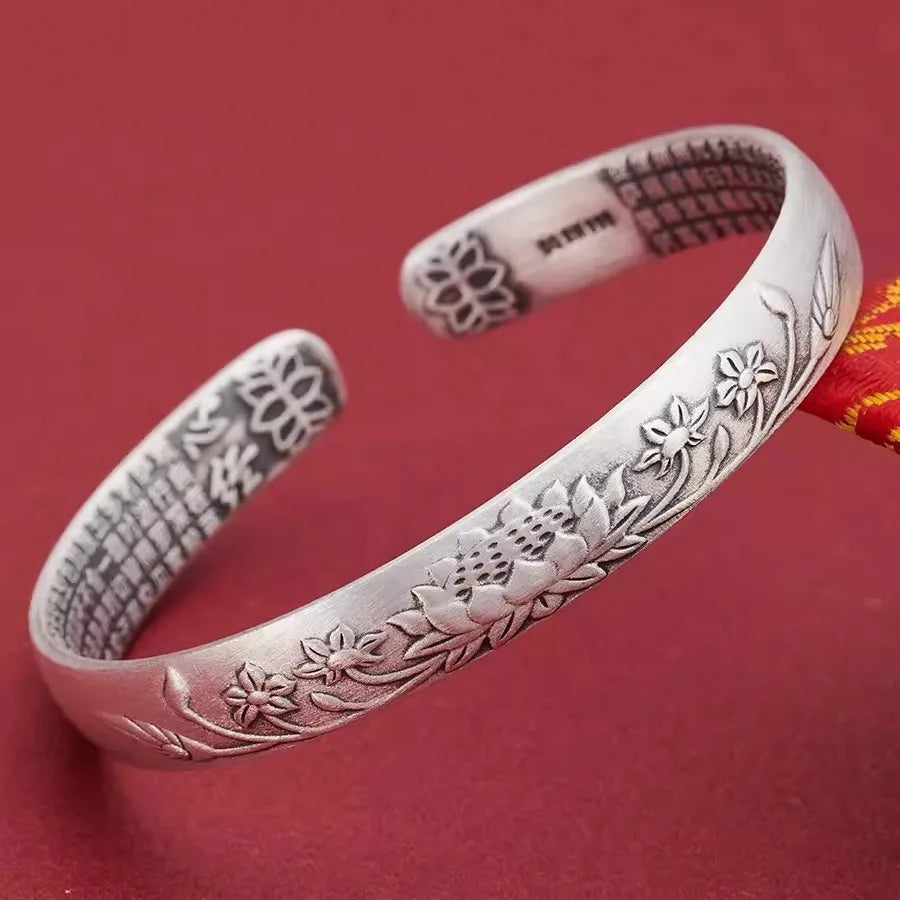 Bracelet Hot Sale Fashion 925 Sterling Silver Round Bangles Trendy Simple Big Bangle for Women Jewelry Gift