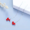 Exquisite, Fashionable and Versatile Red Long Earrings, Suitable for Daily Wear and Earrings.