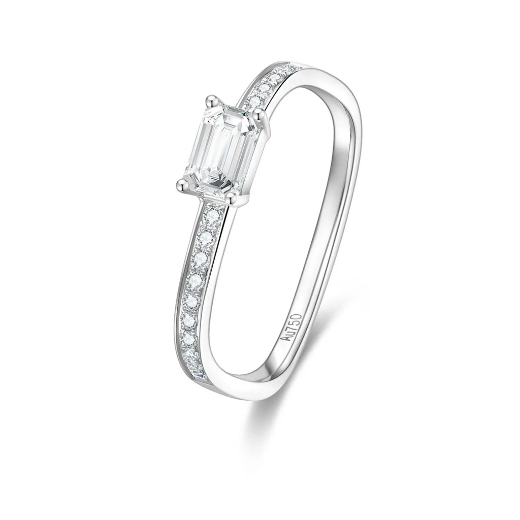 MUSHAN Luxury Custom 14K 18K Gold Rings Band Jewelry With Moissanite Diamond Lab Grown Gemstones Diamond Wedding Ring For Women