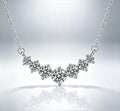 PT950 Morganite Seven-Star Necklace - Straight Drop Pendant Jewelry for Women - Simple and Elegant - High-End Necklace