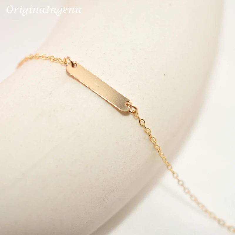 Bar Bracelets Handmade Indian Jewelry Gold Filled Ed Presents Tobilleras Pulsera Para Tobillo Bangles