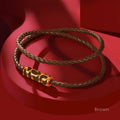 Classics Leopard Bracelets Double Layer Bracelets for Women Stainless Steel Leather Bracelet Female Fashion Jewelry Couple Gift