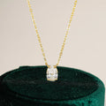 Luxury 100% Real 18k Gold Women's Necklace Simple Water Drops Pear-Shaped 1 karat Diamond Pendant Moissanite Clavicle Chain