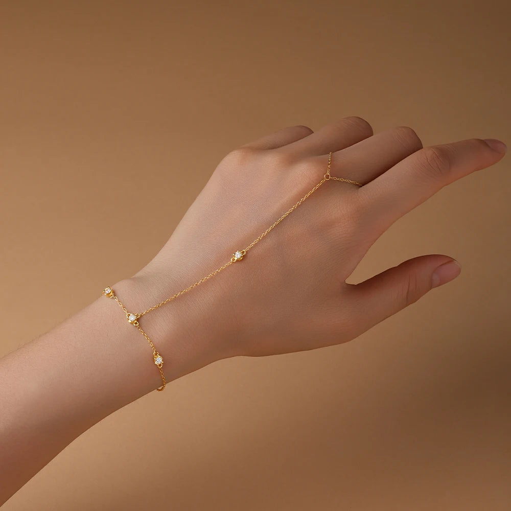 AIDE Female Anklets 925 Sterling Silver New Arrival Simple Design Summer Beach Fashion Long Chains Circle Ring Foot Anklet Jewel
