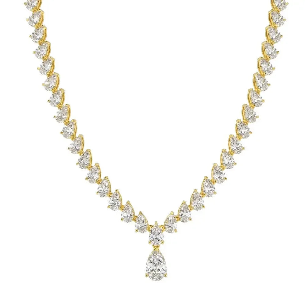 NASIAPear Moissanite Tennis Necklaces for Women Lab Diamond S925 Sterling Silver Plated 18k Wedding Moissanite Necklace 2026