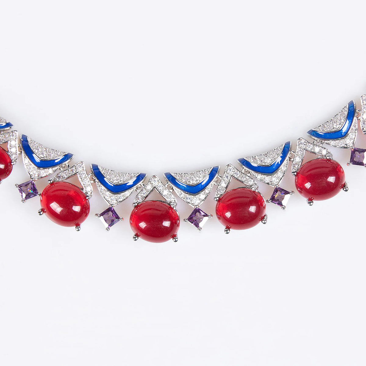 Elegant Jewelry Set Women Zircon Necklace Earrings Statement Bridal Wedding Banquet Luxury Evening Party Accessories Gift