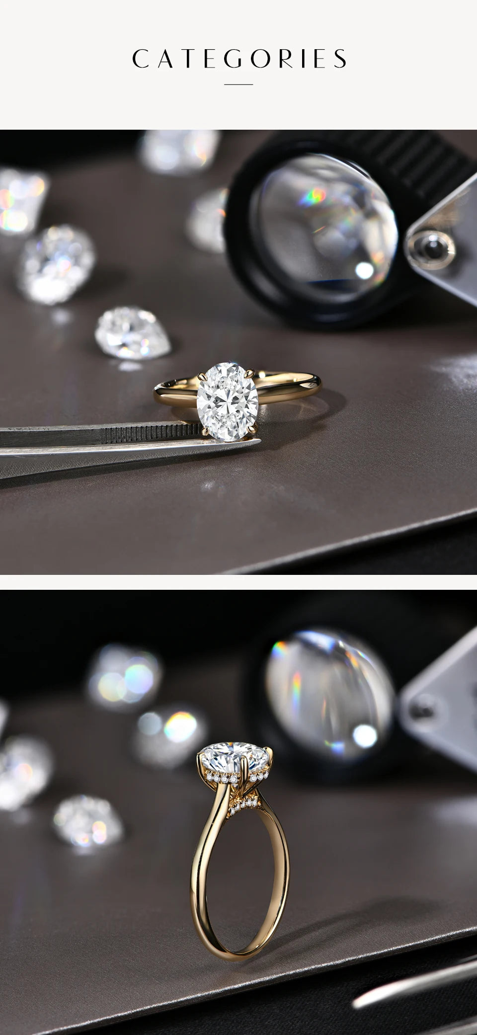 CHARMING Luxury 2.0CT Moissanite Rings Lab Diamond 10*7mm Engagement Wedding Rings 925 Sterling Silver Women Finger Band Jewely