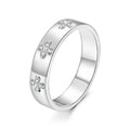 Bamoer U Moissanite Ring 925 Sterling Silver Unique Four-leaf Clover Moissanite Design Certified Rings Women Fine Jewelry