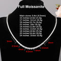 BXINY Gradual Round Moissanite Curved Tennis Necklace S925 Silver Gradient Round Diamonds for Women Wedding Bride Choker Jewelry