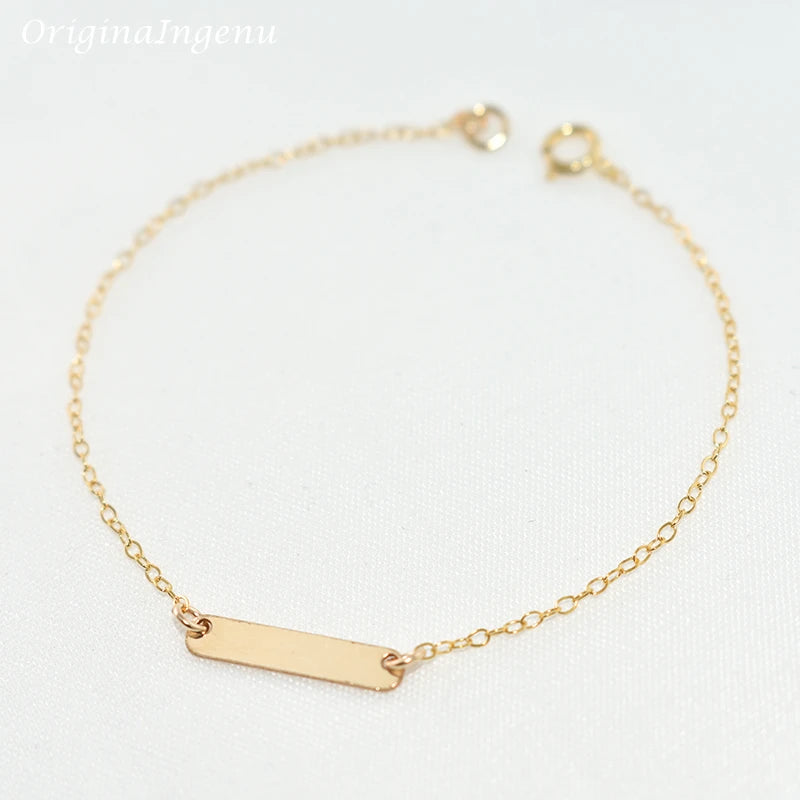 Bar Bracelets Handmade Indian Jewelry Gold Filled Ed Presents Tobilleras Pulsera Para Tobillo Bangles