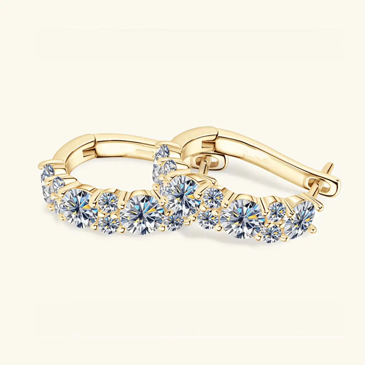 925 Sterling Silver Moissanite Earrings - Simple, Elegant, Classic, Versatile, High-Quality, Suitable for Both Men and Women