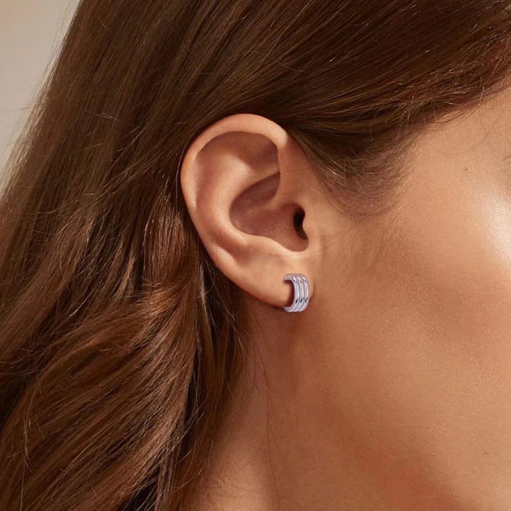 Fashion Earrings S925 Sterling Silver Plated with 18K Gold Ear Studs for Woman Party Jewelry Gift