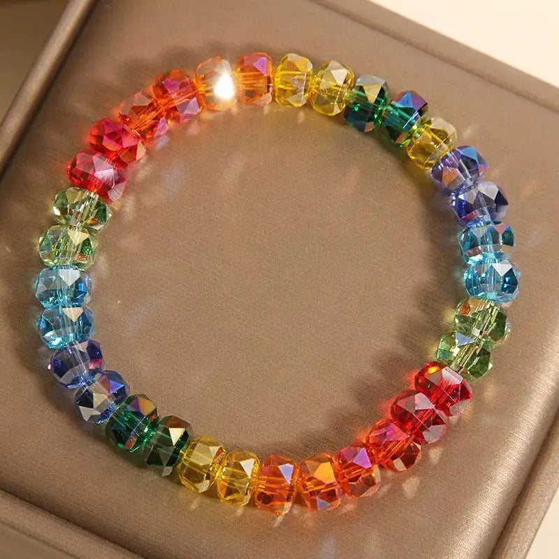 Rainbow Bracelet Women Light Luxury Niche Exquisite High-End Feel Dopamine Crystal Bracelet Gift For Students And Best