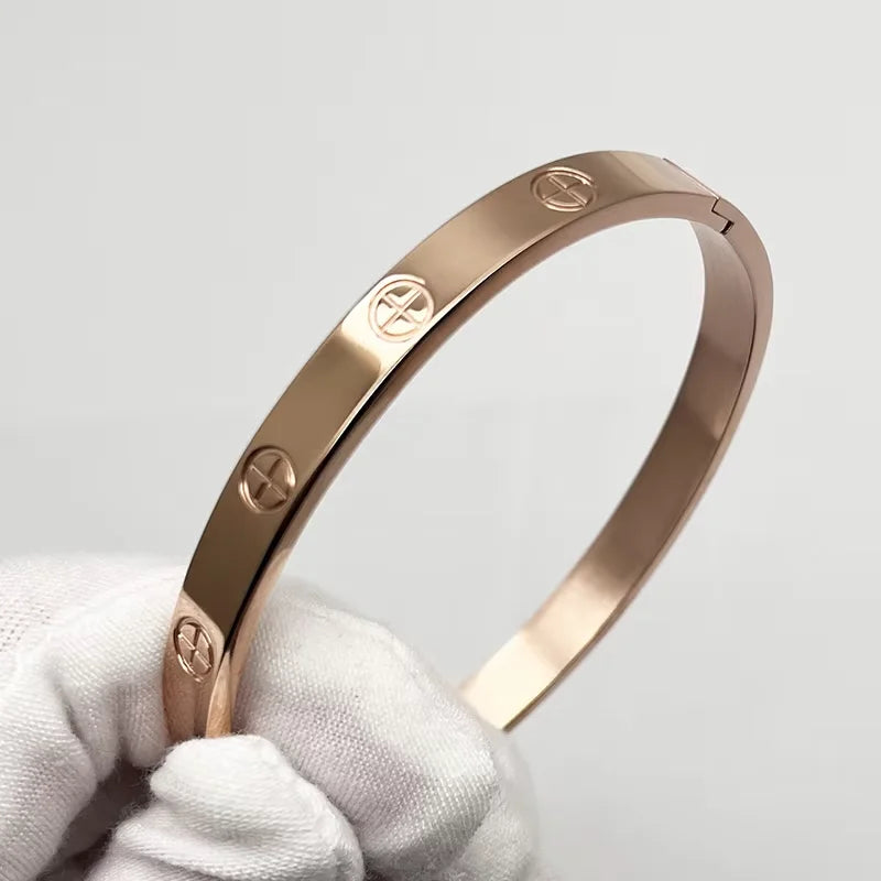 Luxury Brand Jewelry Fashion Stainless Steel Charm Luxury Jewelry LOVE Bangle SCREW Cartierred Bracelets