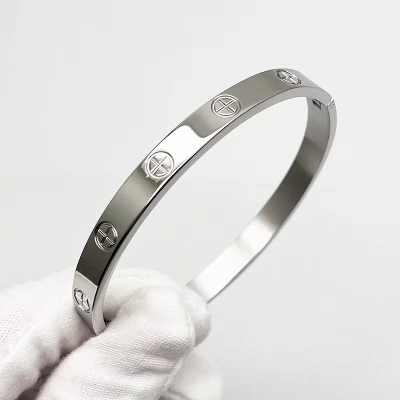 Luxury Brand Jewelry Fashion Stainless Steel Charm Luxury Jewelry LOVE Bangle SCREW Cartierred Bracelets