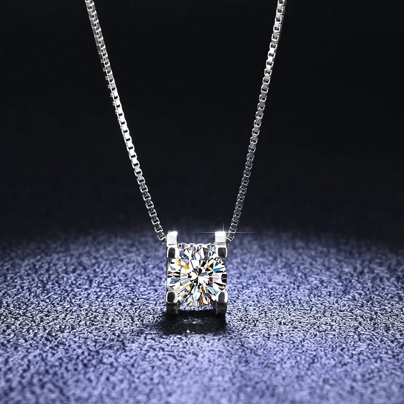 BagueRingen 1ct D Clolor Moissanite Jewelry Sets 925 Sterling Silver Party Wedding Earrings Necklace For Women Bridal Sets Gifts