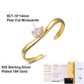 BXINY 6CT Pear Cut Moissanite Bangle 925 Sterling Silver 18K Gold Plated Water Drop Diamond Bracelet for Women Party Jewelry GRA